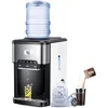 Water Cooler Dispenser Built-in Ice Maker Countertop,3-in-1 Portable Ice Machine 44lbs Daily,Top Loading 5Gallon Water Dispenser 1