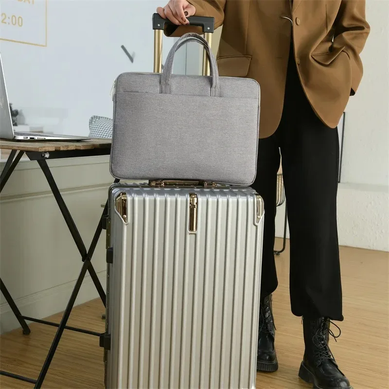 ipad New Portable Briefcase Water Proof Business Commuting Large Capacity Laptop Case Computer Bag