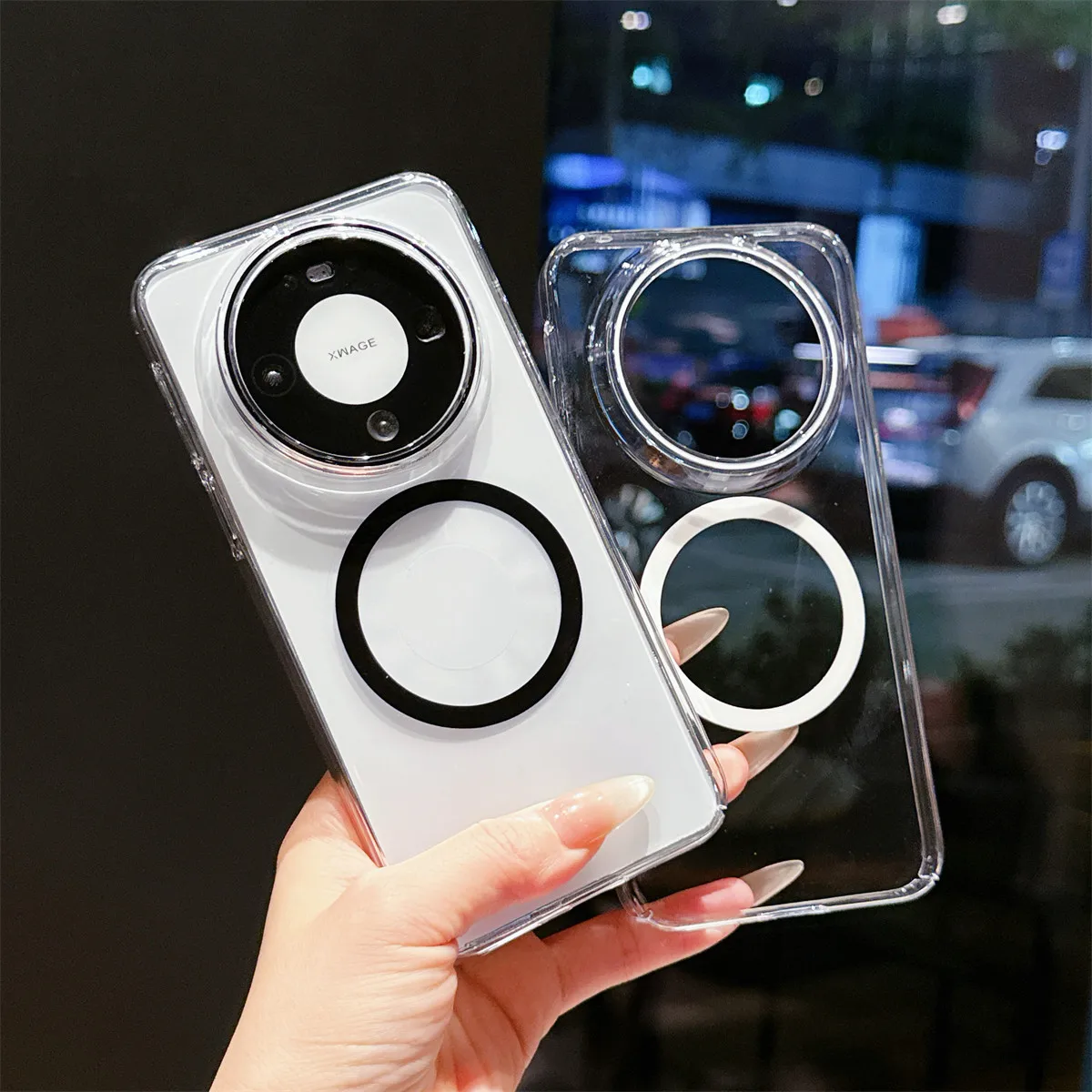 Ultra-Thin Transparent Magnetic Acrylic Case with Wireless Charging Support