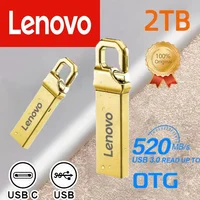 Lenovo 2TB 1TB USB 3.2 Metal Flash Drive Super High Speed Transfer U Disk Drive Waterproof Type-C USB Memoria For Cellphone PC