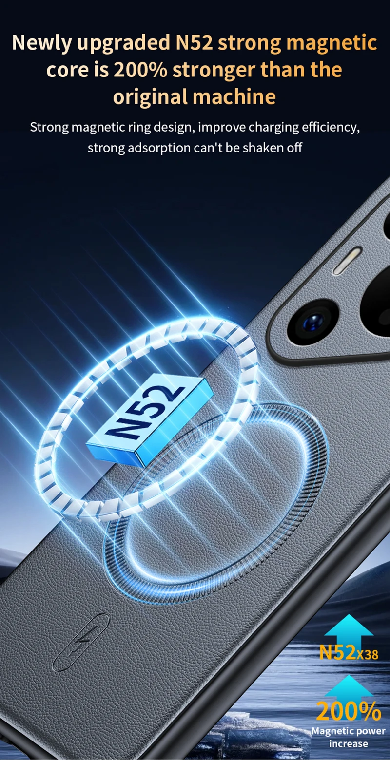 Für Huawei Pura 70 Fall Magnetische Leder Schild Abdeckung Für Huawei Pura 70 Hohe Qualität Anti-Fingerprint Nicht-Slip PC + TPU – Detail 9