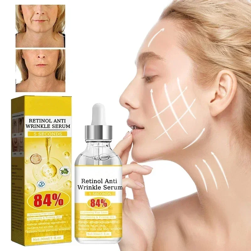 Retinol Anti Wrinkle Essence Reduces Fine Lines Lifts Tightens Skin Improves Dullness Removes Facial Wrinkles Moisturizes Care skin care products collagen eye mask removes dark circles bags under the eyes resists wrinkles anti aging beauty eye 5pcs