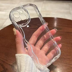 Luxury Clear Wavy TPU Phone Case Silicone Cover - Galaxy A36 4G (TM - P0)
