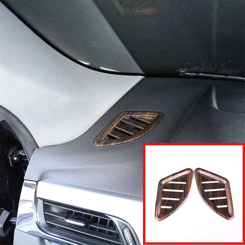 

2 Pcs For BMW X1 F48 2016-2019 For BMW X2 F47 2018 2019 Pine Wood Grain ABS Dashboard AC Outlet Vent Cover Trim Car Accessories