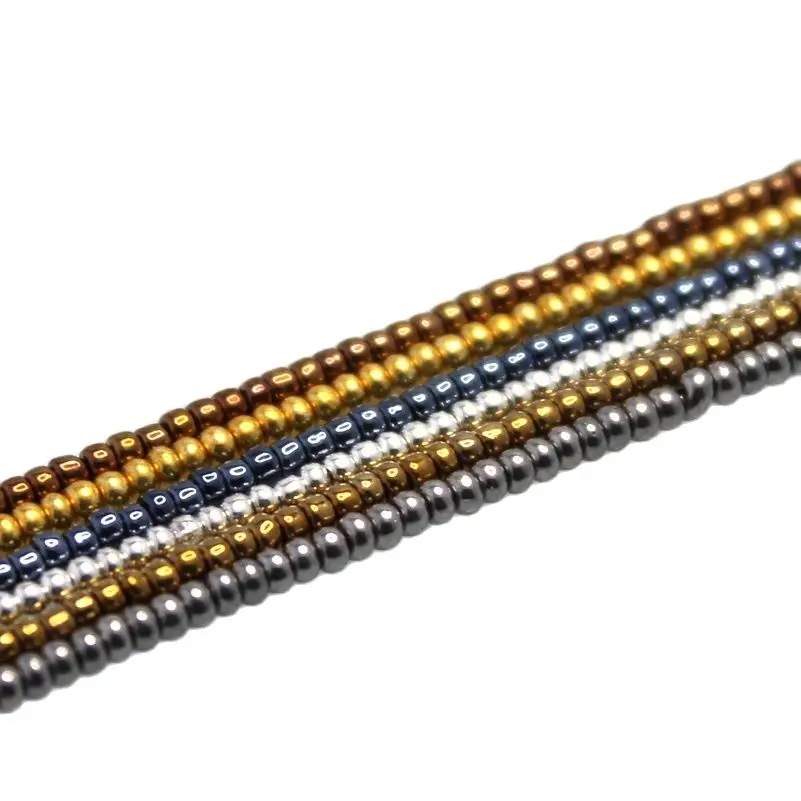 Glass Beads Metallic Beads Metallic Color TAO Round Beads 2.0MM 10Grams/Tube Japanese Glass Beads For DIY Needle Work Dress Adornment
