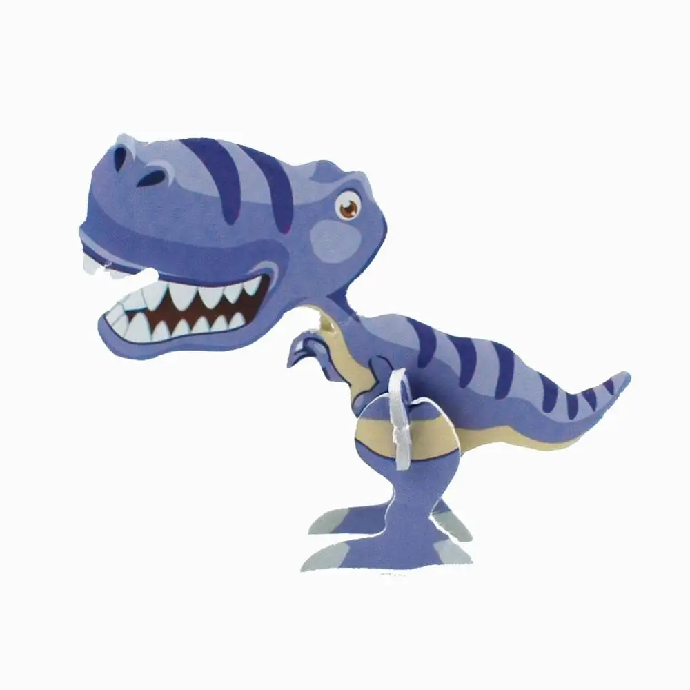 Paper Dinosaur 3D Puzzle Toys Jurassic Dino World Tyrannosaurus  Velociraptor Children Intelligence Assembling Brain Game Toys - AliExpress