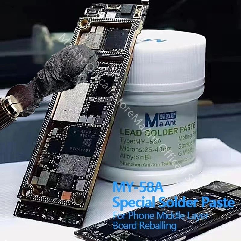 MaAnt BGA High Purity Tin Wires Maintenance Soldering for IPhone Repair 138 158 183 217 Degrees Environmental Protection