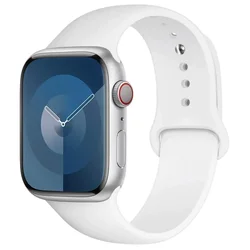 Premium Silicone Sport Band for Smartwatches - Multiple Sizes Available (9 White)