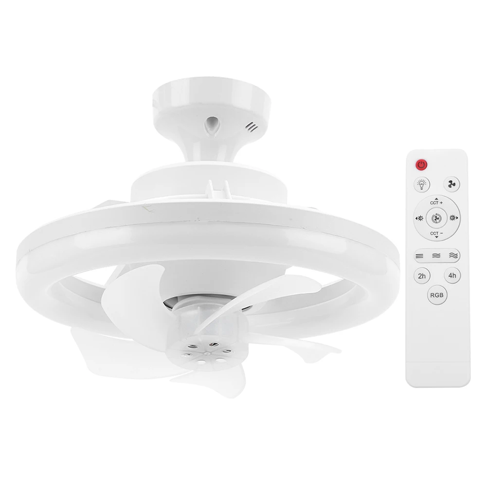 Low Profile Ceiling Fans Light RGB/3 Colors Dimmable 3 Speeds Flush Mount Ceiling Fan with Light for Bedroom Living Room Kitchen