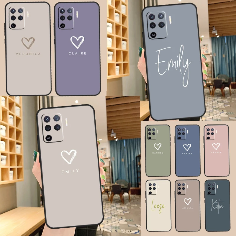 Personalized Custom Name Initials Pastel Phone Case Cover