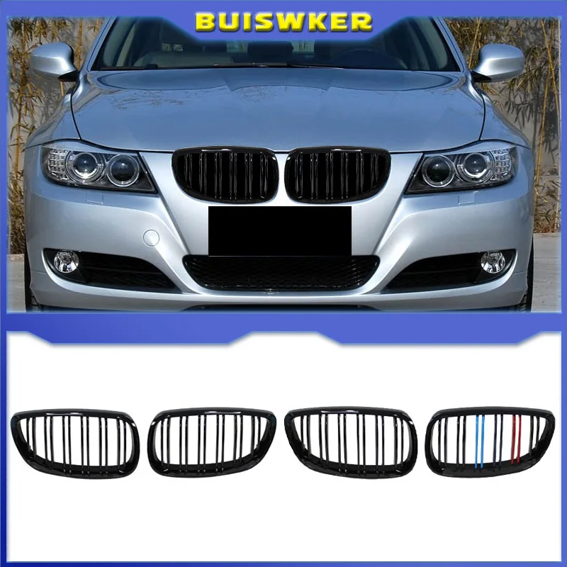 Front Kidney Grille For BMW E92 E93 M3 2006-2009 Dual Line Grille Car Styling Racing Grilles Replacement Part
