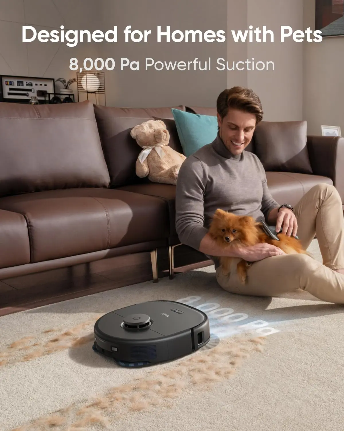 X10 Pro Omni Robot Vacuum and Mop with 8,000 Pa Suction, Dual Mops with 12 mm Auto-Lift and Carpet Detection, AI Obstacle A