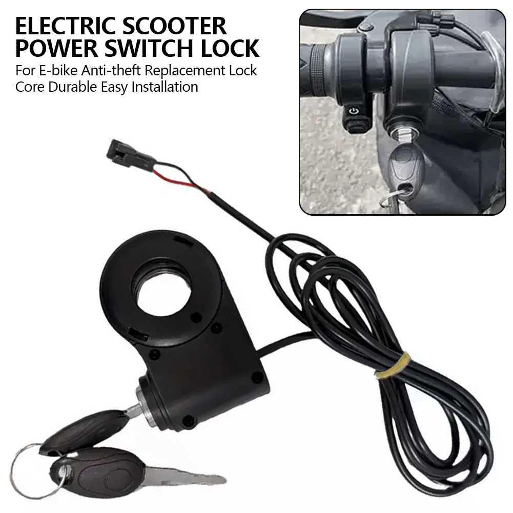 Electric Scooter Anti-Theft Ignition Lock & Key Set – Durable Replacement Core