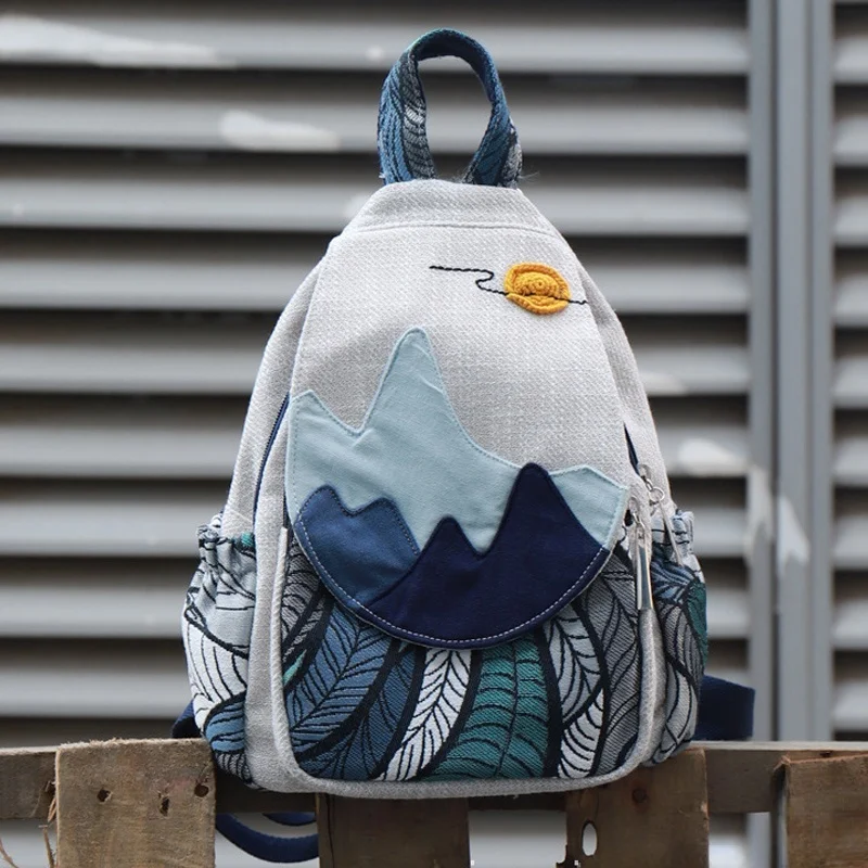 Zainetto Lino a Rilievi: Onde Blu o Montagne Blu 30*20cm 41 Sefe0f0f6a432407ca5ff5424dce13372R