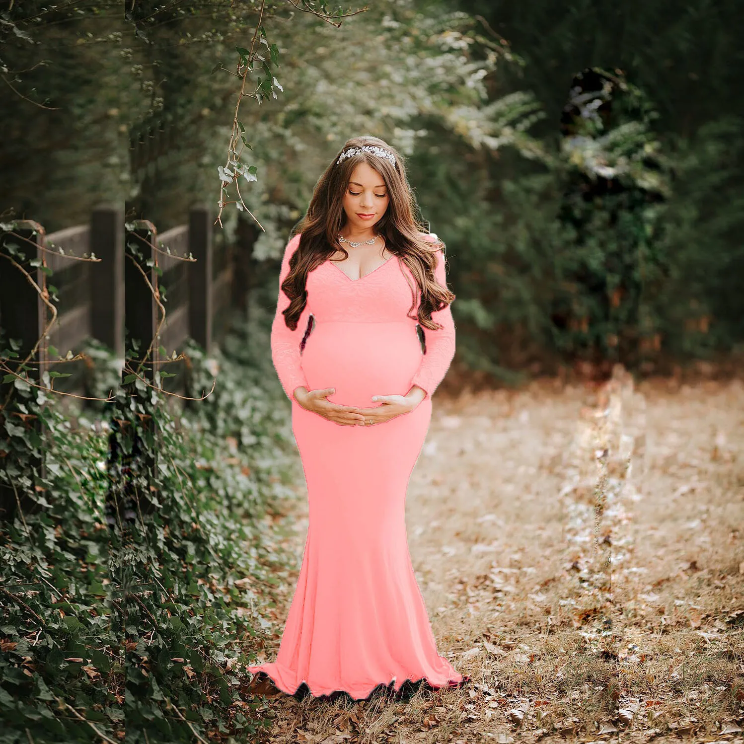 Classic Maternity Photography Props Maternity Dresses Off Shoulder Maternity for Photo Shoots Women Pregnancy Dresses 2 Sefe0f2fde9524b84a6754ebc7a23fd6fs