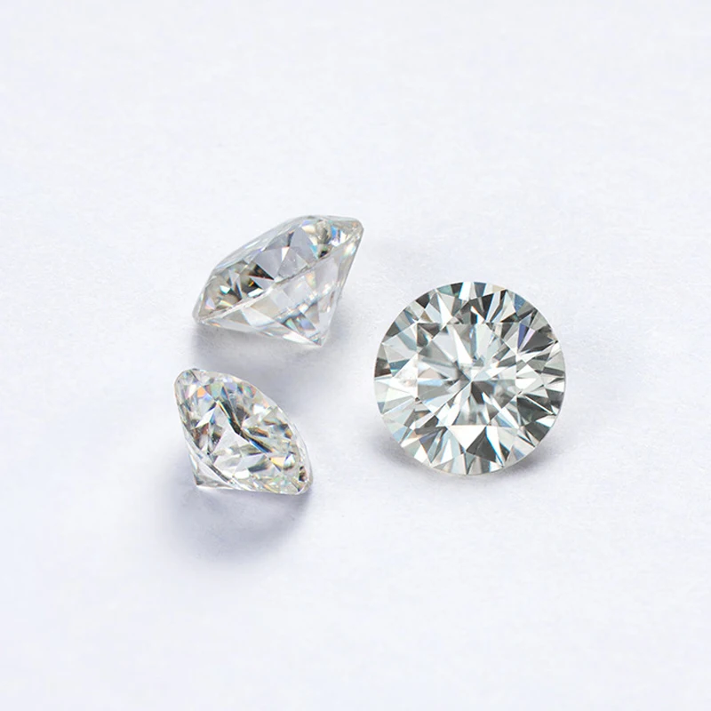 OEVAS Sparkling Real D Color 0.5 Carat 5mm Moissanite For Rings Earrings Pendant Bracelet Wholseale DIY Jewelry