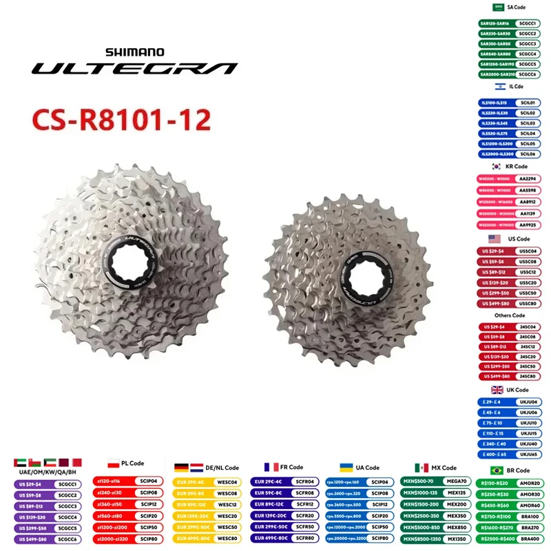 Cassette Shimano Ultegra CS-R8101 12 Vitesses 11-30T - Neuf Pour Vélo De Route