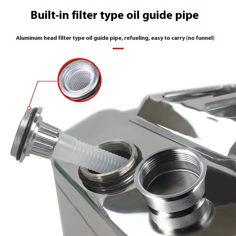 5L 10L 201 stainless steel fuel tank gasoline tank gasoline drum car motorcycle truck with oil pipe car fuel tank
