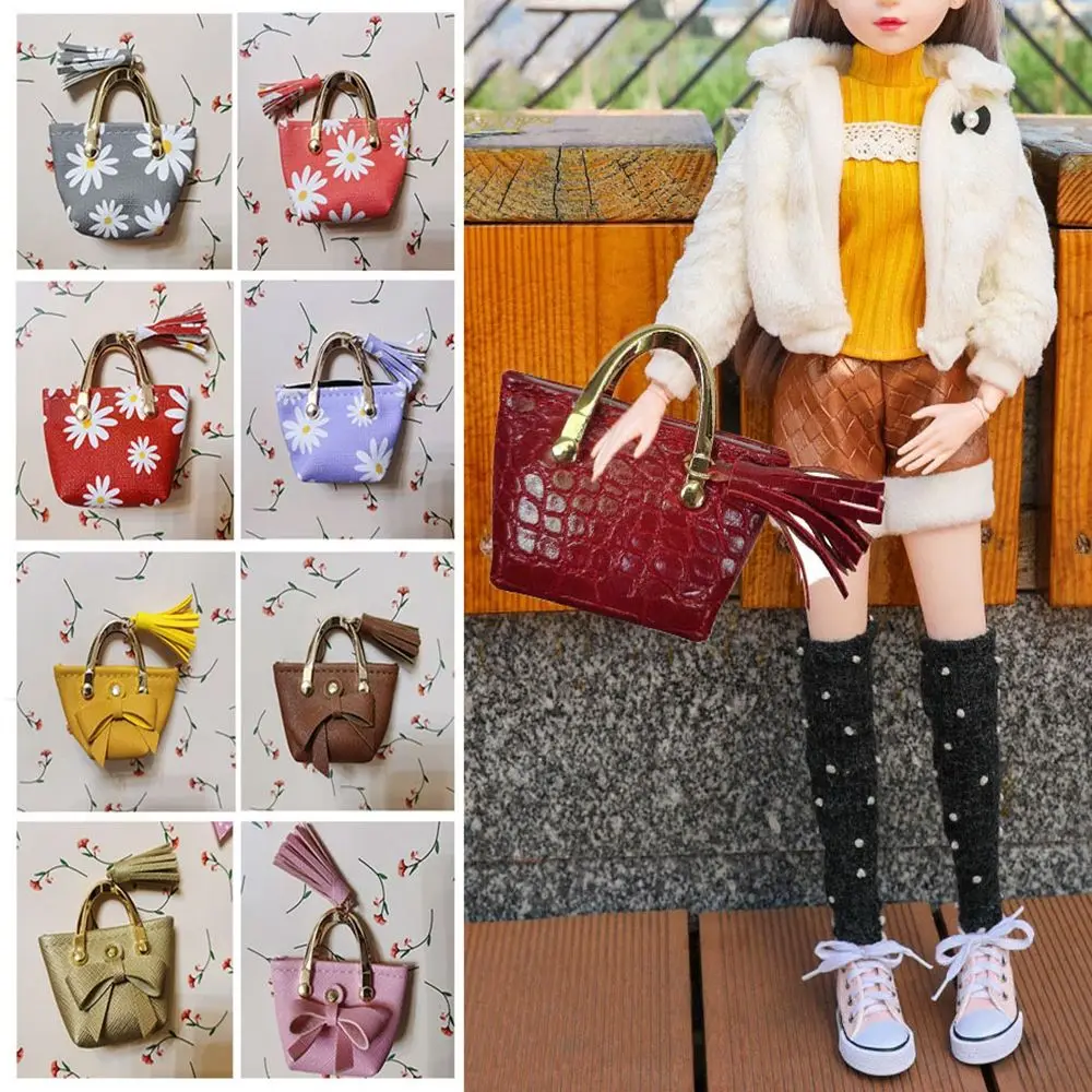 New Dollhouse Kids Toys Fashion Accessories Lady Leather Bag 1/6 Doll Accessories Purse Dolls Handbag detachable bag handles pu leather handbag short bag strap handmade purse handles replacement belt diy accessories