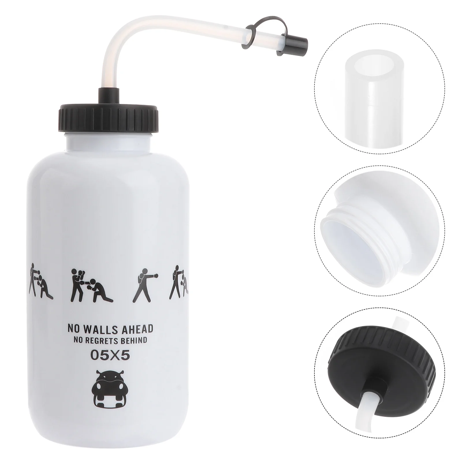 Big Water Bottle With Long Straw Plastic Goalie Boxing Big Water Bottle Liter For Sport Perfect For Football