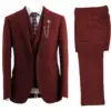 Men 3 Piece Suit Tweed Herringbone Double-Breasted Wedding Tuxedos Size  Men Clothing 3