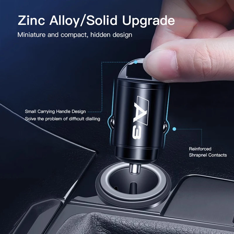 마이크로 자동차 퀵차저 차량용 시거잭 변환 플러그 (아우디 A3 A4 A5 A6 A7 A1 A2 A8 Q1 Q2 Q3 Q4 Q5 Q6 Q7 Q8 TT S5 B8 호환)