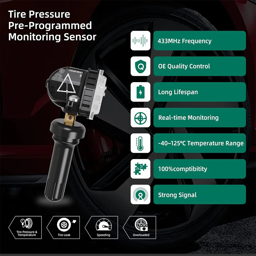 13598773 TPMS Ÿ̾ з ,  GMC, , ĳ, 13589601 13522629 13512347 13506028, 433MHZ, 1 , 4 , ǰ