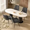 Dining Chairs Set of 4, Comfy Dining Room Chair with Thick Cushions, Upholstered Fabric Kitchen Side Chairs with Metal Legs 1