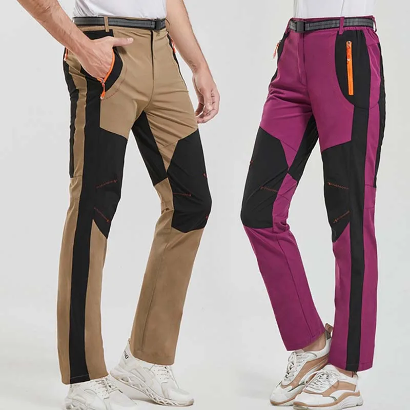 Autumn winter outdoor men's and women's softshell trousers, thickened warm waterproof pants, mountaineering, camping, hunting