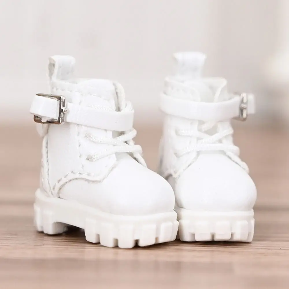 DIY Toy Dress Up Ob11 Shoes Cute Outfit Pretend Play Doll Leather Boots Casual Shoes Black Brown Obitsu 11 Doll Shoes For Penny