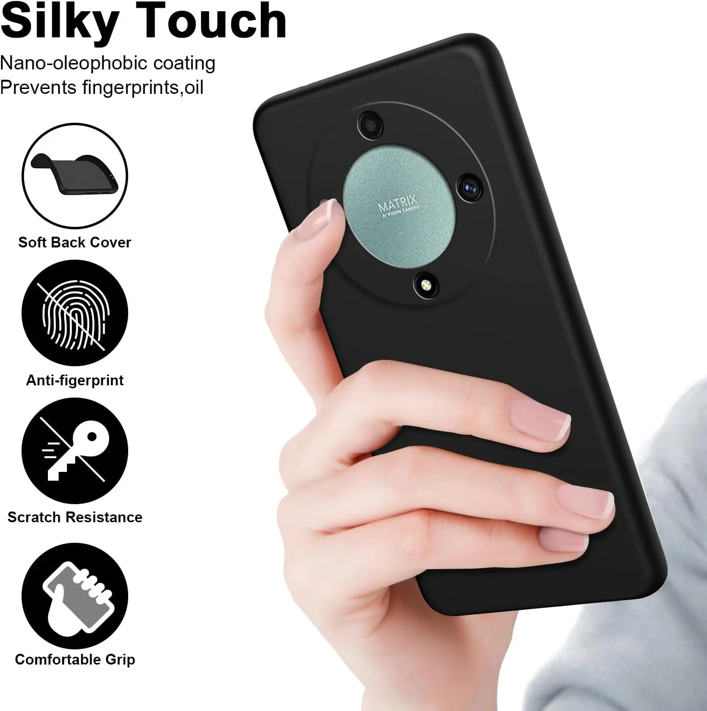 Flexibler TPU-Fall aus flüssigem Silikon für Honor Magic 6 Lite Magic 5 Pro X9b X9a Schutzhülle Fundas Coque Capa_voghion.com