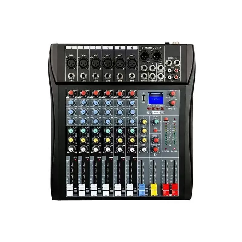CT 시리즈 프로페셔널 오디오 믹서 - USB MP3 플레이어 LED 디스플레이 노이즈 감소 칩 모니터 기능 탑재, 무대 라이브 공연용