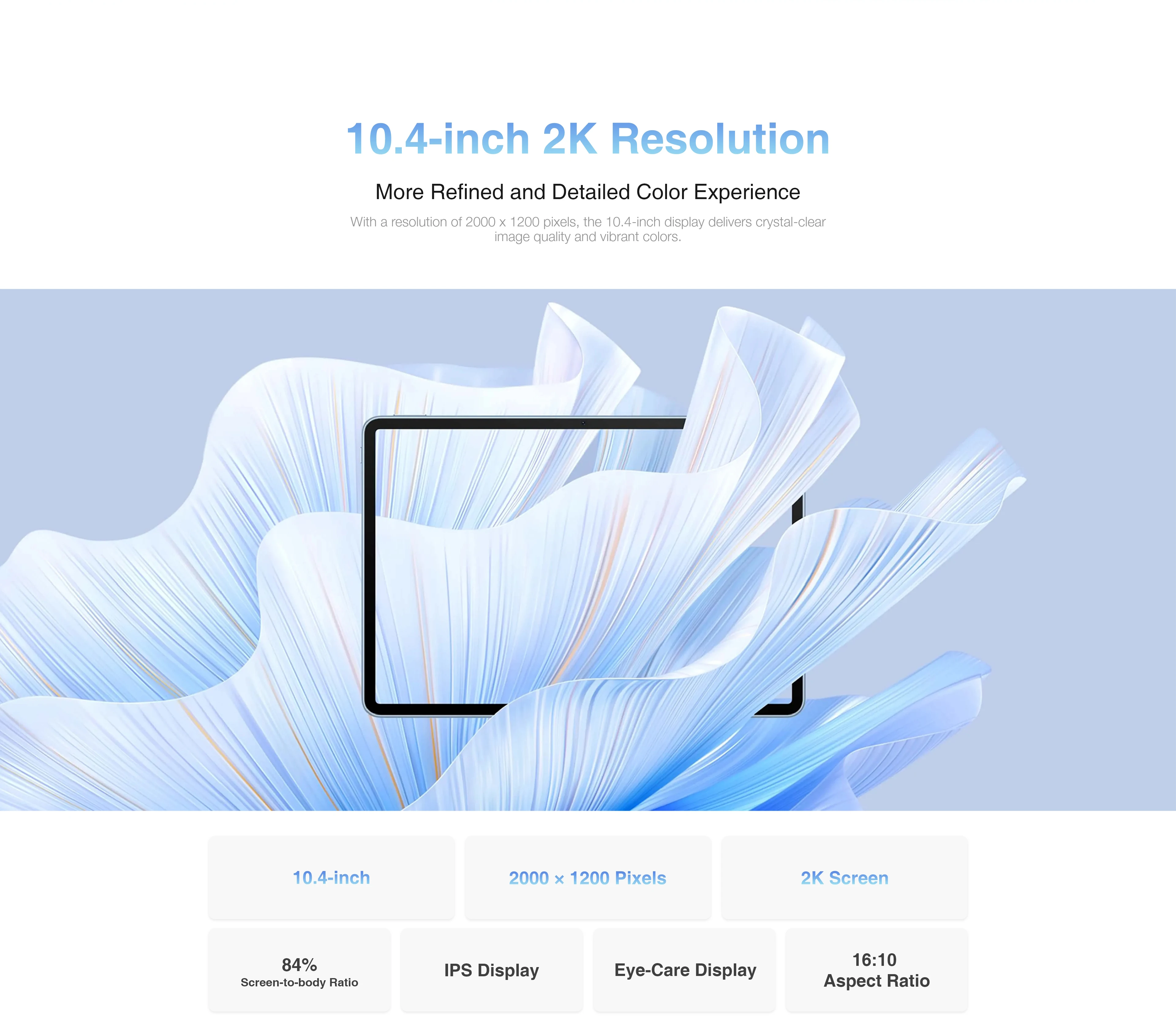 DOOGEE T20S Tablet PC 10.4" 2K Display TÜV SÜD Certified 8GB 128GB 7500mAh 13MP Camera Hi-Res Speakers 7.9mm body Android 13 2