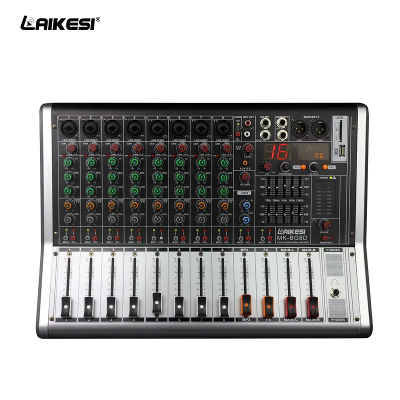 

Professional Audio Amplifier Mixer with USB MP3 Player 8 channels input