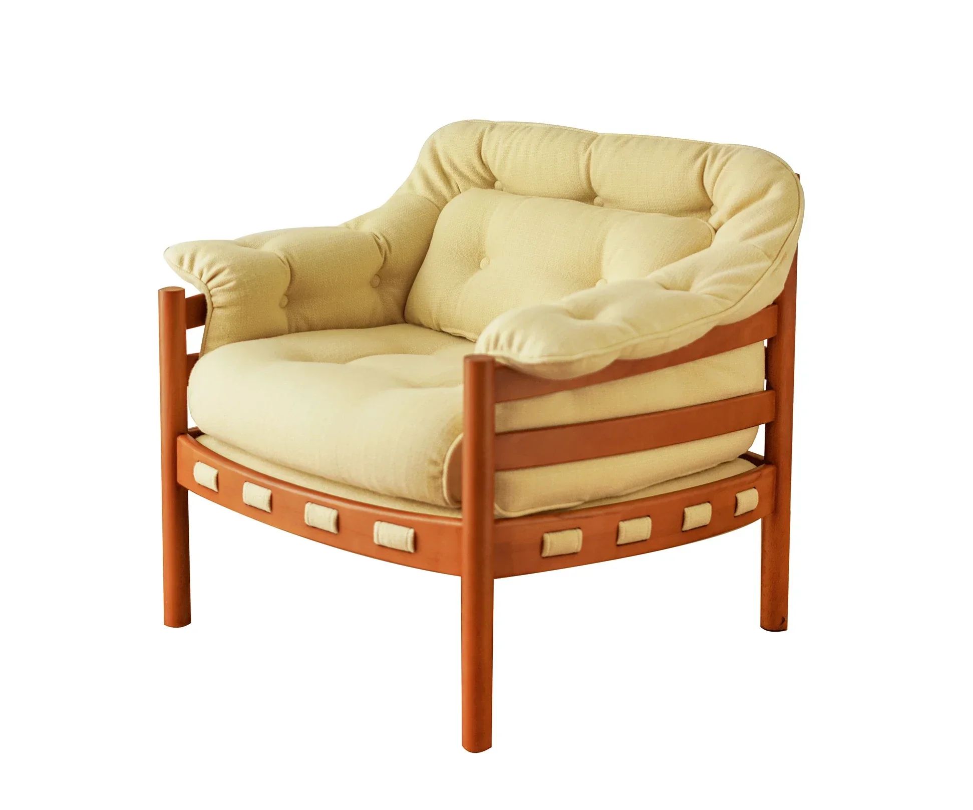 

Orion sofa lazy sofa single person sofa chair fabric pillow living room small apartment solid wood