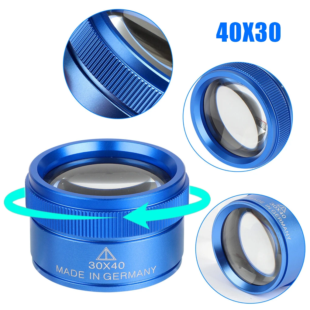 Loupe Jewelry Eye Glass Magnifier 40X30 Pocket Jewelers Repair Magnifying Loop