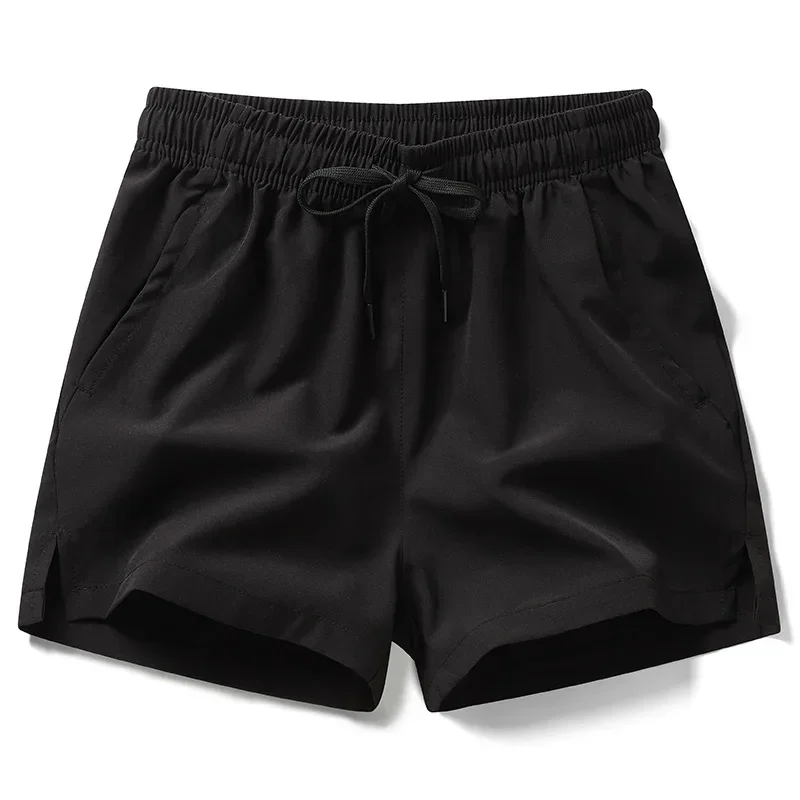 New Mens Fitness Lightweight Sweatpants Summer Casual Pockets Shorts Basic Solid Color Short Pants Jogging Beach Shorts Men 4