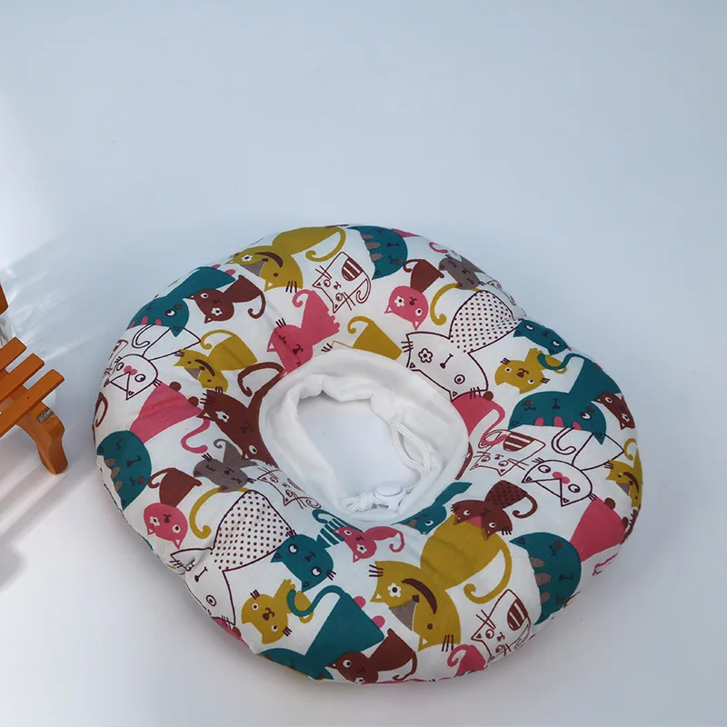 Printed Cotton Anti-bite Lick Cat Dog Elizabeth Collar Aerated Wound Protective Pet Kitten Shame Ring Neckband After Surgery