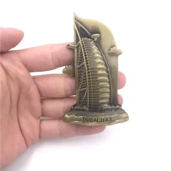 World Travel Landmark Refrigerator Magnet - Metal Keepsake (Style 2)