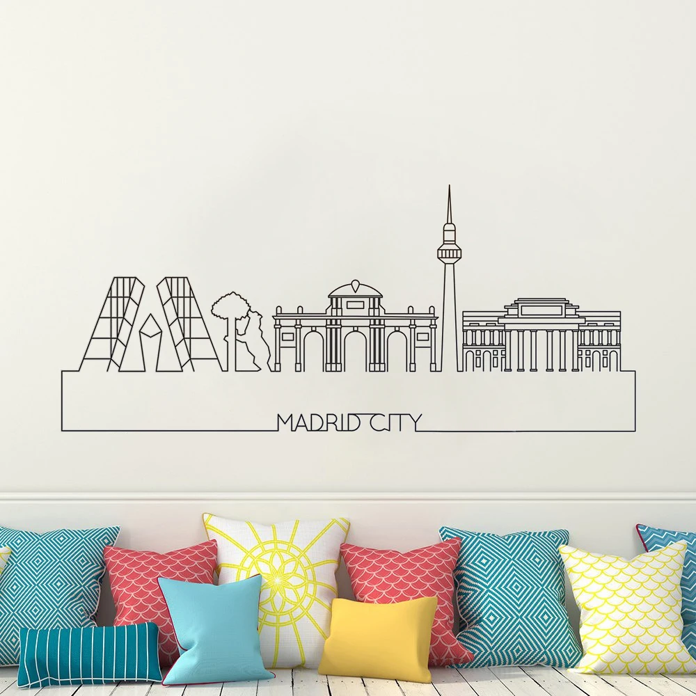 

Amsterdam Skyline Wall Stickers City Skyline Cityscape Amsterdam Livingroom Decor Decals Removable Vinyl Poster Murals DW13818
