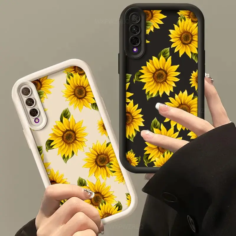 Sunflower Painted Soft Silicone Shockproof Protective Phone Case