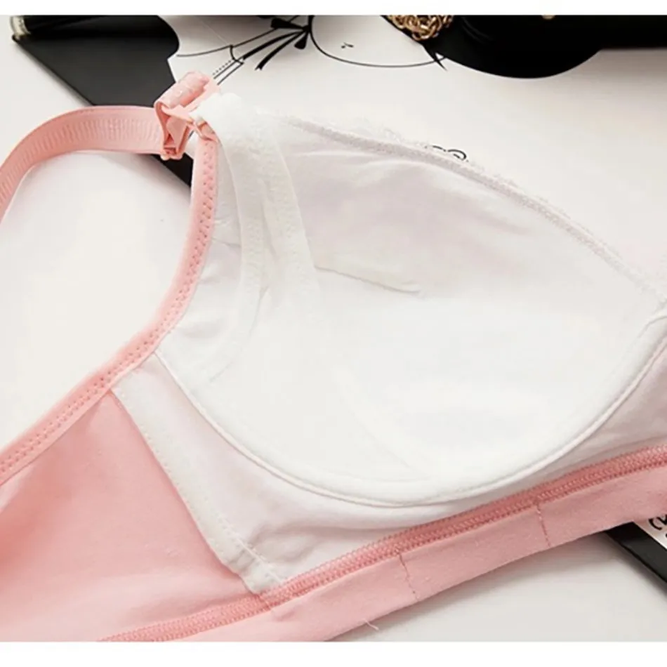 Maternity Lacating Nursing Bras without Underwire Soft Comfortable Gathering Anti Sagging Adjustable Buttons Soutien Allaitement 6