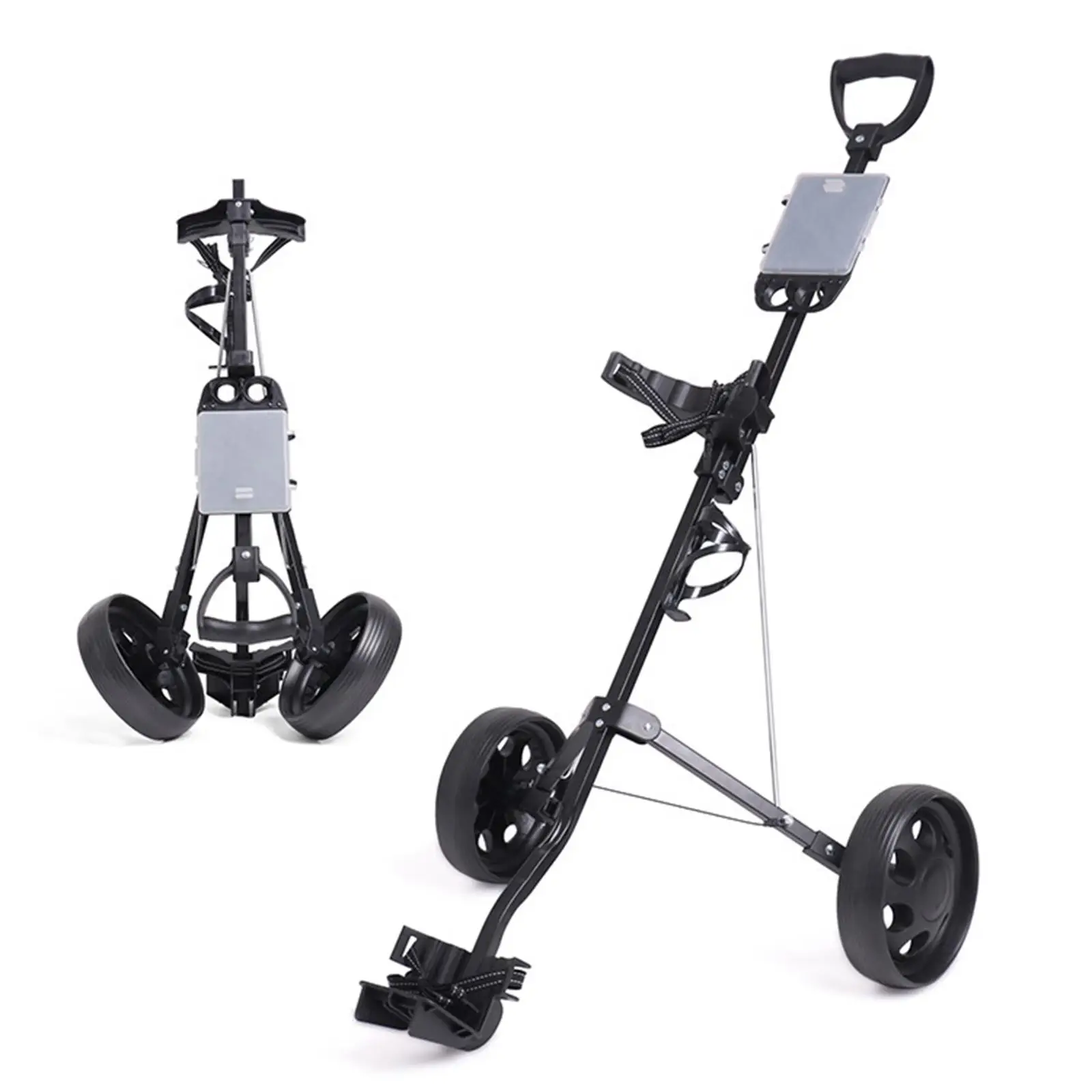 Folding Golf Pull Cart 2 Wheel Folding Portable Lightweight Collapsible Golf