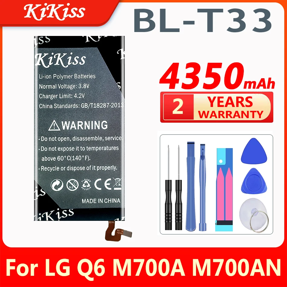 Batteria 4350Mah Bl-T33 Per Lg Q6 M700A M700An M700Dsk M700N Batterie Bl T33 Blt33 Batterie Di Ricambio Per Telefoni Cellulari + Strumenti Regalo
