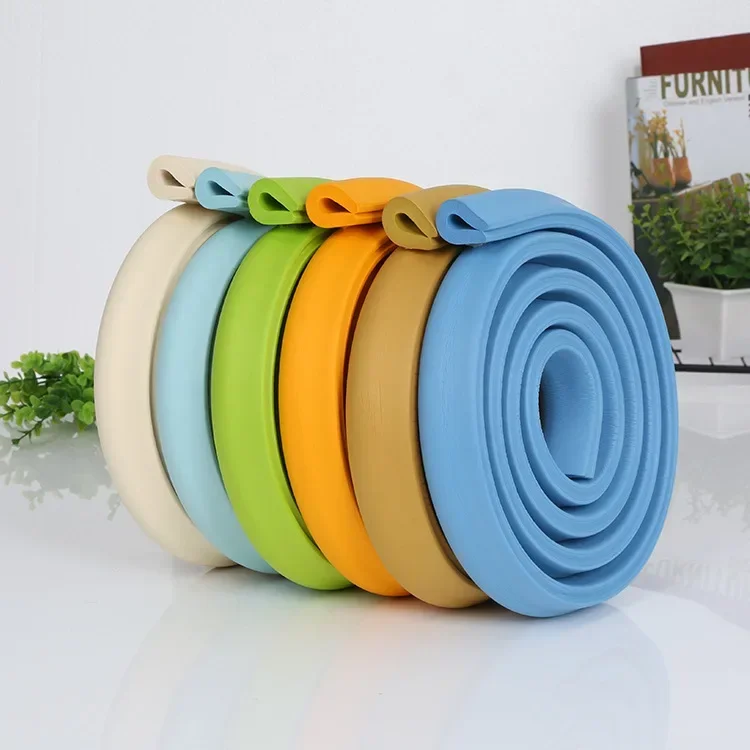 2M U Shape Baby Safety Corner Protector From Children Home Furniture Corners Angle Protection Child Safety Table Protector Tape silicone table corner protector,table corner protector,furniture anti collision strip,door anti collision protector