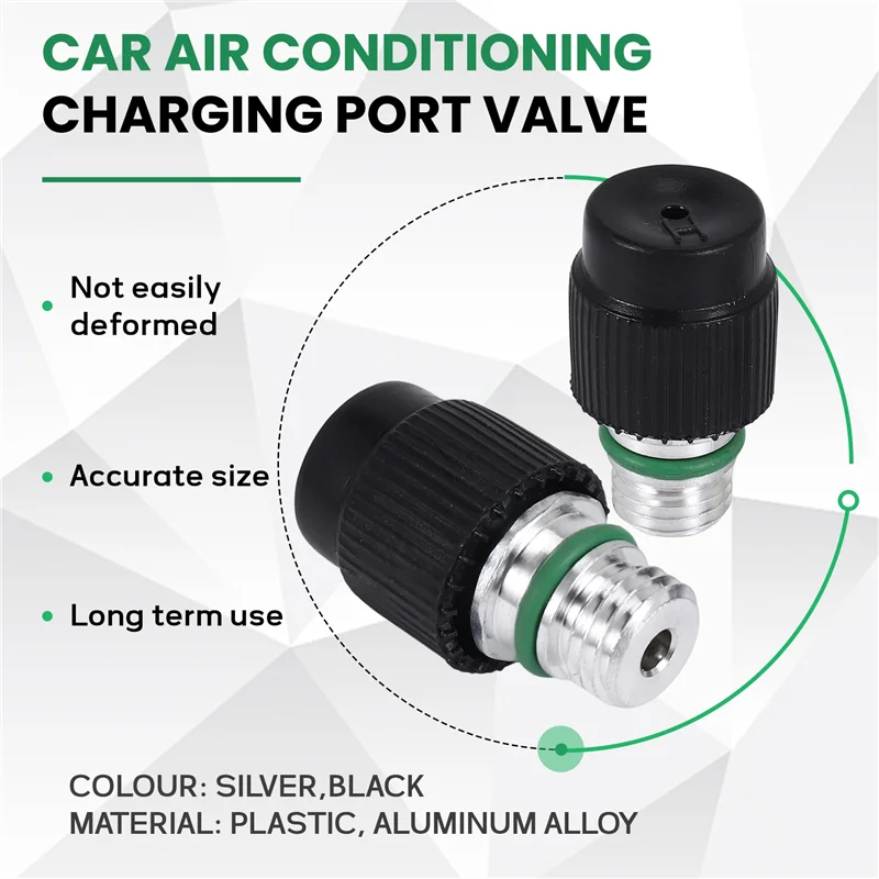 Air Conditioning Service Valve M12x1.5 Male High Side A/C Charge Port Valve Includes Caps B 473590