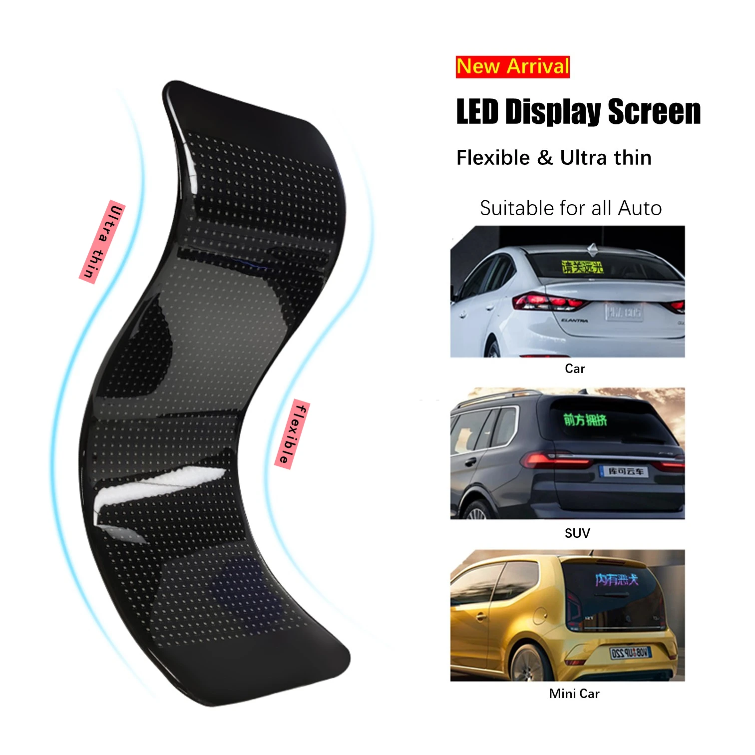 Car Back Window Led Display Led Display Module Car Car Led Display