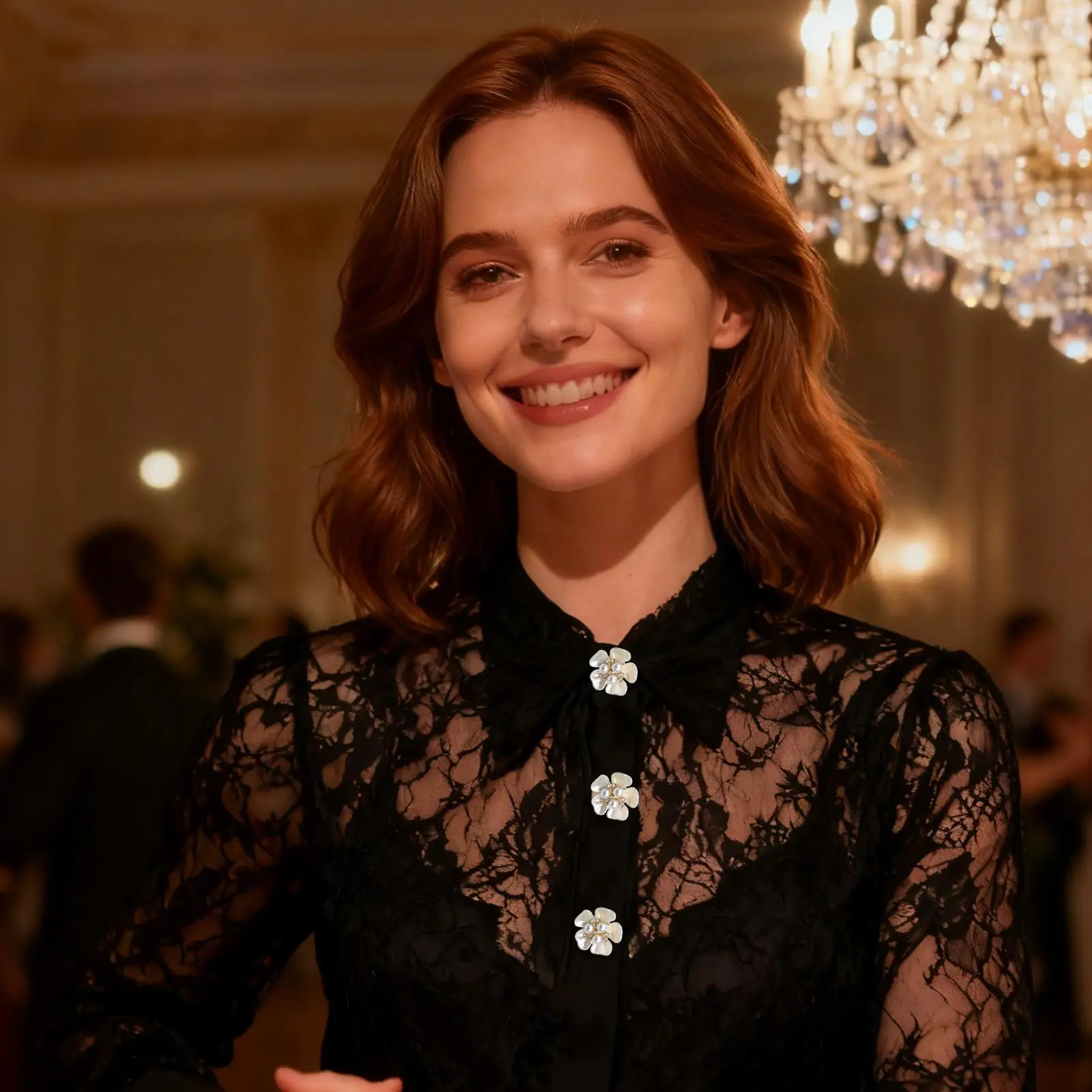 프리미엄 버튼 커버 꽃 진주 공예 바느질 DIY 액세서리 쥬얼리 버튼 클립 드레스 턱시도 블라우스 다용도