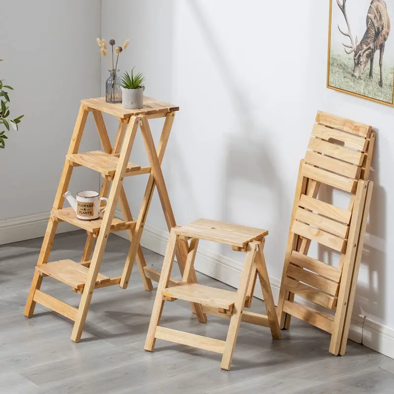 Scaletta pieghevole a rete in legno massello rosso scaletta per riporre la  sedia gradini da arrampicata sgabello multifunzionale in bambù per uso  domestico a 2 gradini - AliExpress