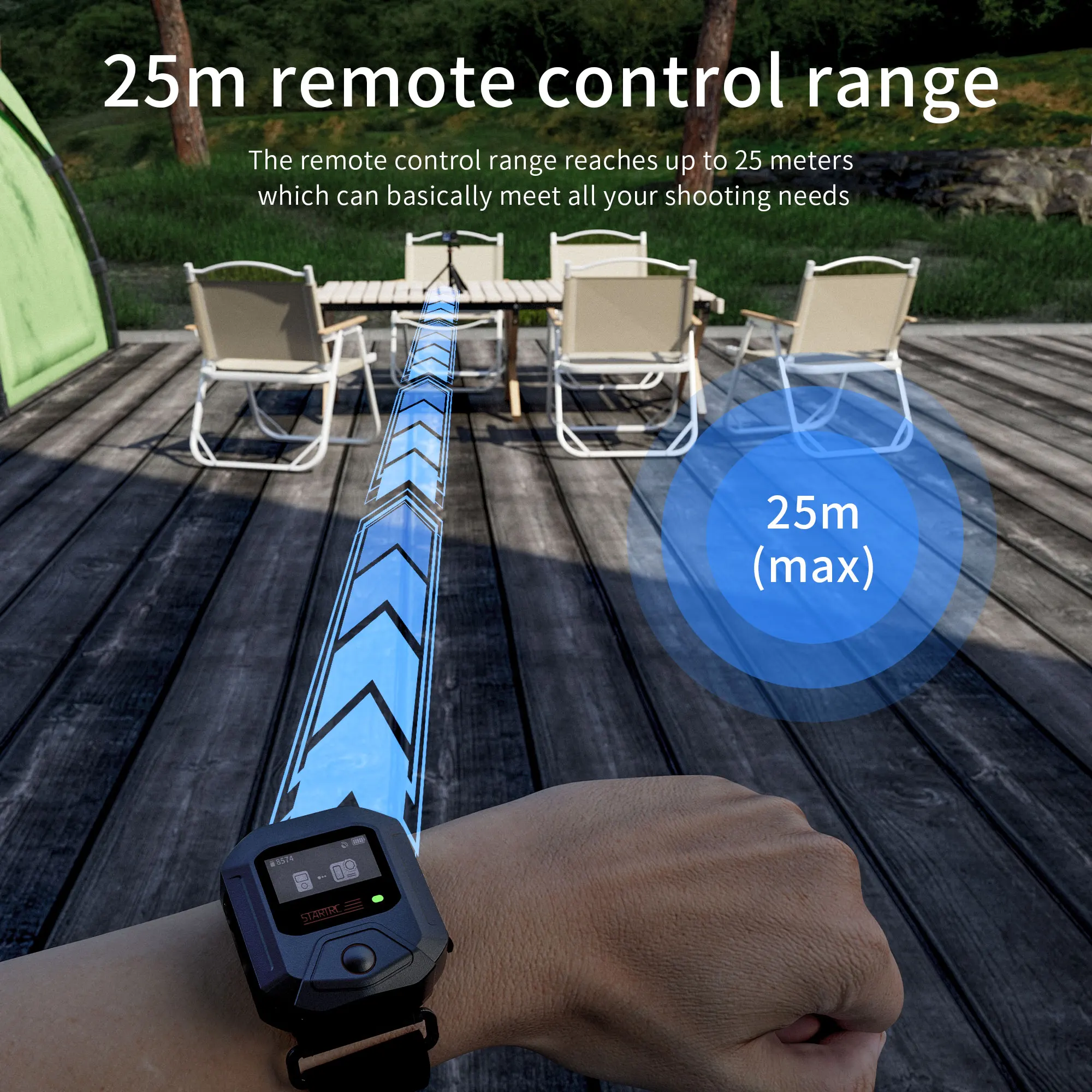 Bluetooth GPS távirányító DJI Action 5 Pro/4-hoz - 25 m